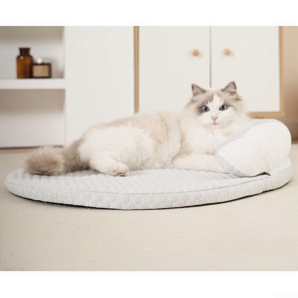 Kühlmatte für Haustiere, verschiedene Größen, geeignet für alle Arten von Haustieren, Hunden, Katzen, abnehmbar, waschbar, Sommerkomfort, Gel-Pad, selbstkühlend, (L)