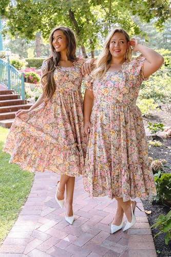 Image of Shasmi Women's Navy Blue Georgette Digital Floral Printed Floral Printing Short Sleeve A-Line Maxi Gown Dress for Women (Gown Dress 248)