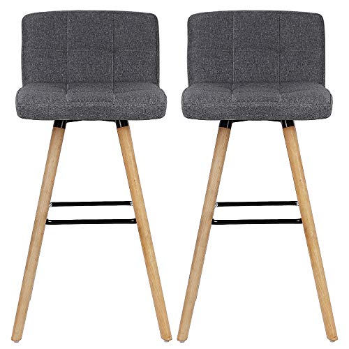 Barhocker Skandinavisches Design – gepolsterte Rückenlehne – hoher und...