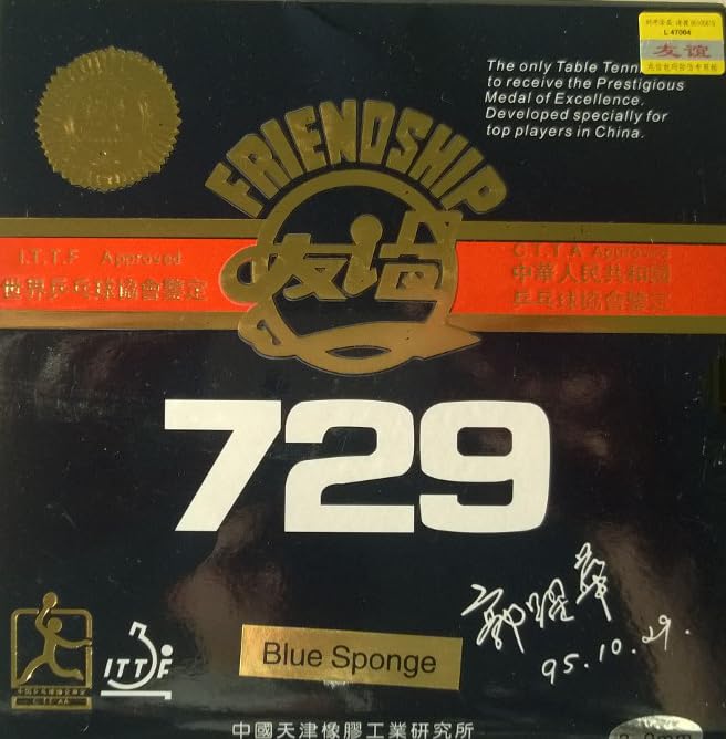 Generisch Friendship 729 Super FX, Blue Sponge Tischtennisbelag (Schwarz,...