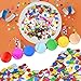 SIPRKAICT Multicolor Metallic Foil Confetti(0.59 inch) Round Dots Glitter Rainbow Table Confetti for Party Wedding Decorations,2.11 OZ per pack