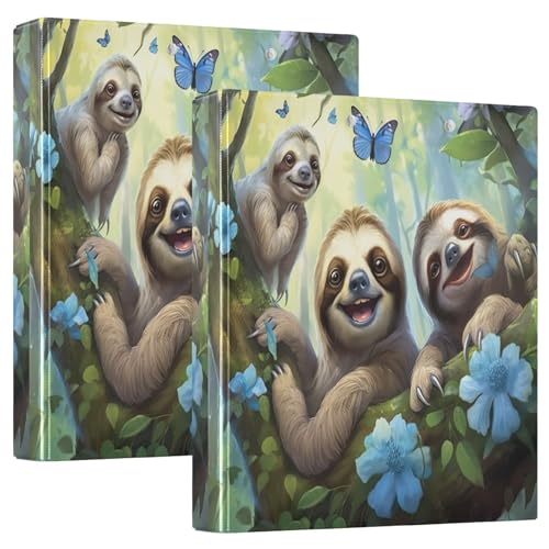 Rplife E01W24021 Faultier D-Ringordner, 2 Stück