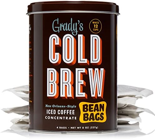 Grady's Cold Brew Coffee, Single Can with 4 (2oz.) Bean Bags, 12 Total Servings