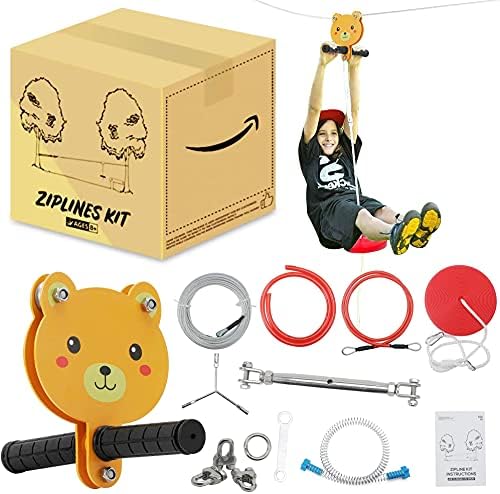 JoyBoy Zipline Kits for Backyard Zipline Kit for Kids and Adults, Zip Line Play Kit, Zipline Line Kit Backyard Zipline for Kids, Zip Lines for Kids Outdoor (Play Set(Without line))
