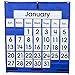 Carson-Dellosa Publishing 158156 Monthly Calendar 43-Pocket Chart with Day/Week Cards, Blue, 25 x 28 1/2