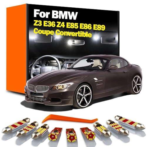 Coupe Convertible Car LED Interior Dome Map Trunk Glove Box Vanity Mirror Light Kit, for BMW Z3 E36 Z4 E85 E86 E89