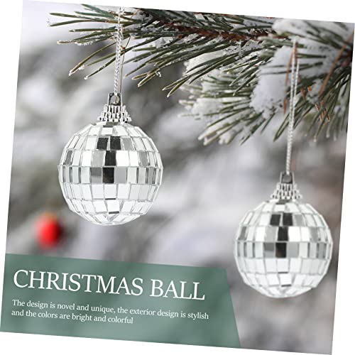 6 piezas de bolas espejadas para colgar, reflectantes, para bodas, árbol de Navidad y eventos disco miniatura 7