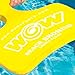 WOW Sports - Foam Water Saddle Float for Kids & Adults - 1 Person Pool Seat - Whale Tail - Pool Party Accessory - Yellow