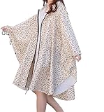 Chubasquero Capa para Adultos Impermeable Gabardina Ligera Poncho Ciclismo Senderismo Tallas Grandes Y Femeninas Ponchos De Lluvia Impermeables(Oranje,Large)