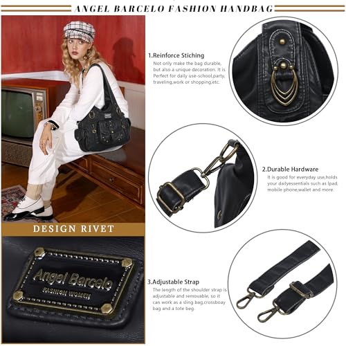 Image of Angel Barcelo Hobo Bag for Women Crossbody Purse and Handbags Shoulder Bags