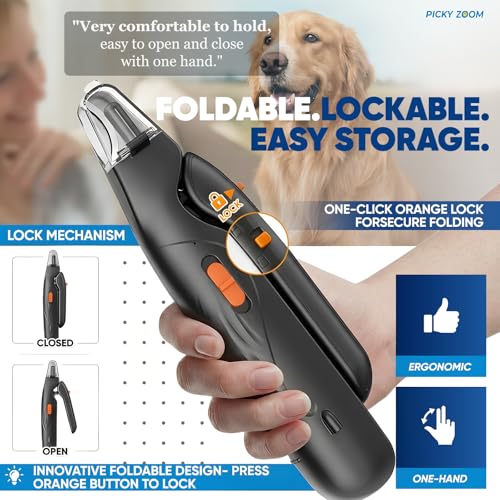 Herramienta de aseo profesional para perros con protector de seguridad y amoladora dual 5