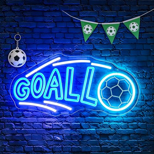 Image of Neon Sign, Soccer Neon Signs for Wall Decor LED Signs Neon Light