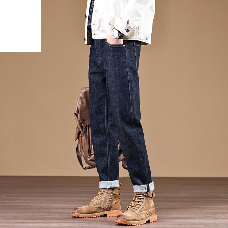 Men's Retro Spring and Autumn Classic Straight-Leg Jeans4