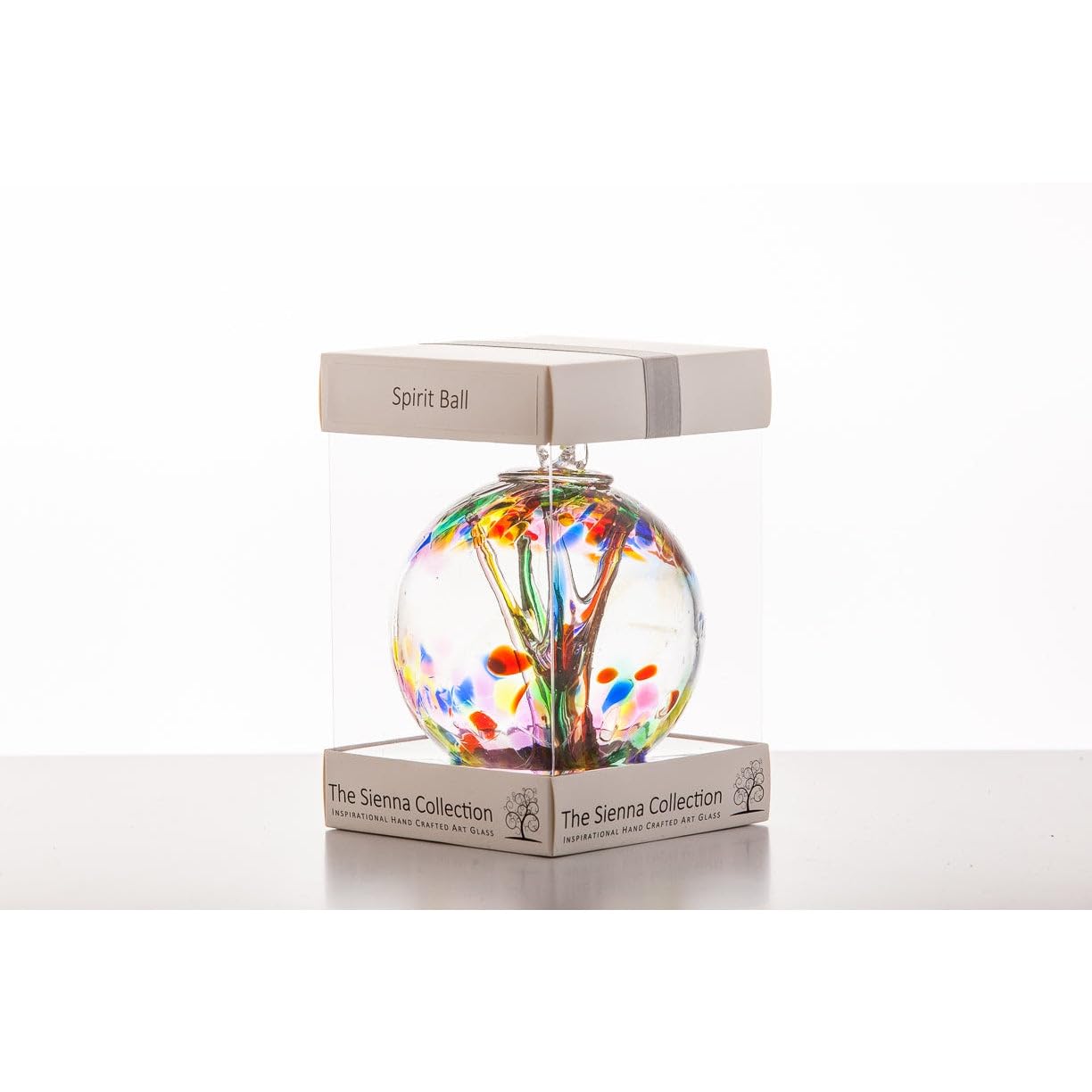 Sienna Glass Spirit Ball, White, 11 x 11 x 14 cm - Image 2