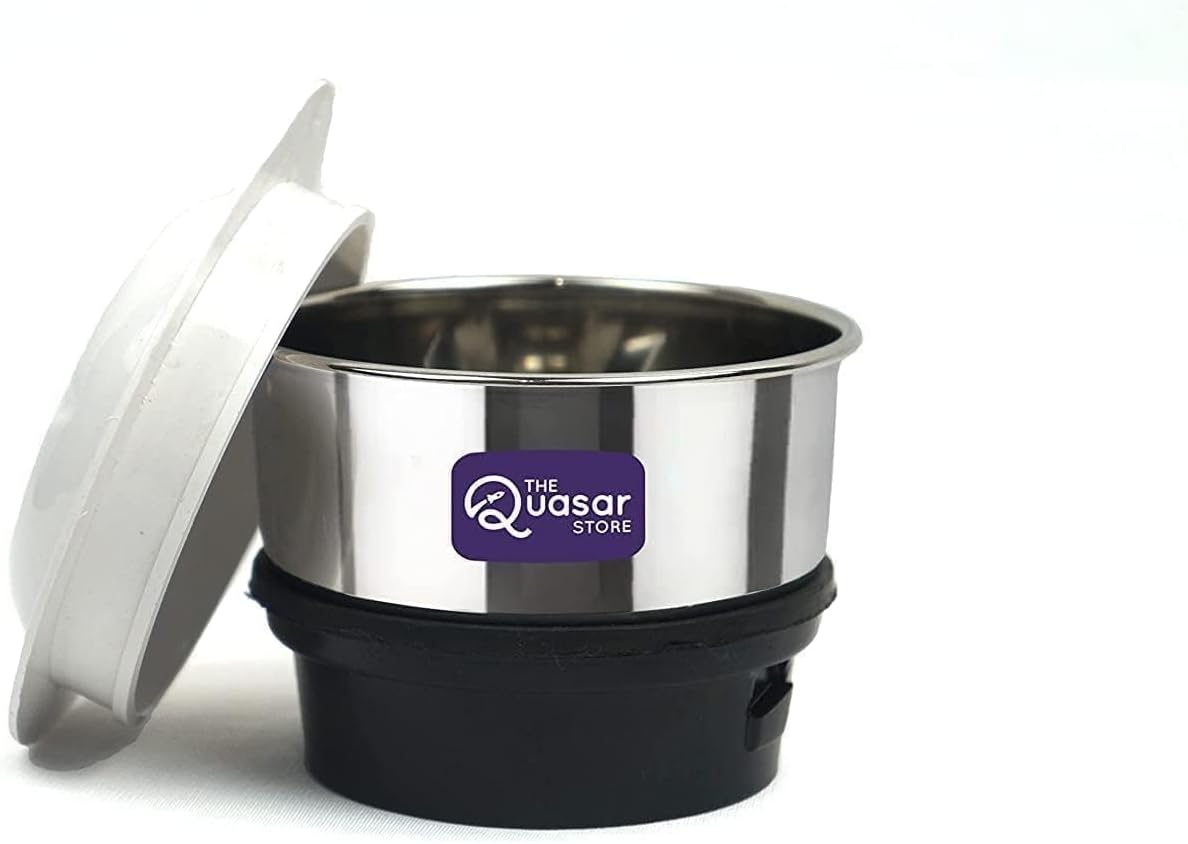 Mixer grinder Chutney Jar Suitable For Bajaj, jyothi, prestige, Preethi, Sumeet, Orient, croma, Jaipan, lifelong, rico, morophy richards Fit on 2 Lock & 4 Teeth Coupler (180ml)