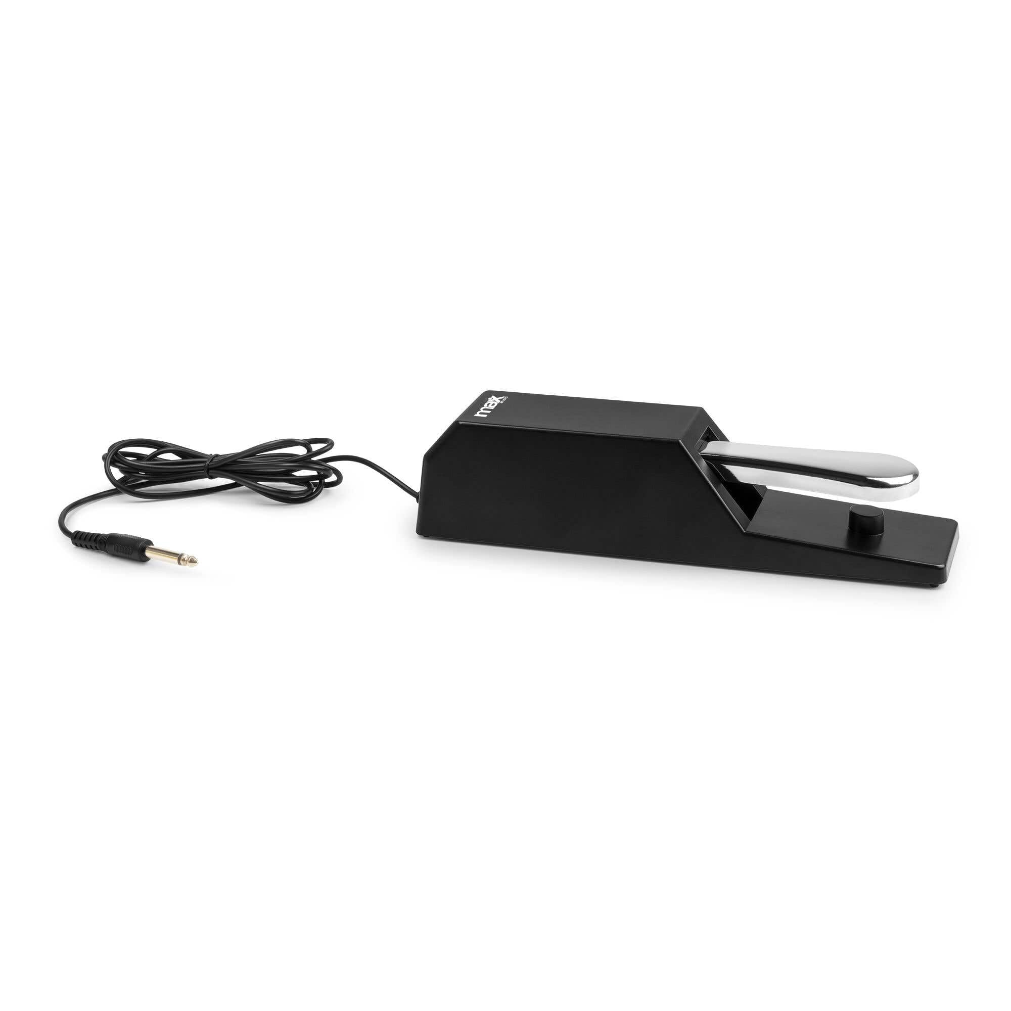 Pédale de Sustain Universelle Max - Compatible avec tous les Claviers Électroniques, Sensation Réaliste, Design Chromé, Base Anti-Dérapante, Idéal pour prolonger le Son des Notes