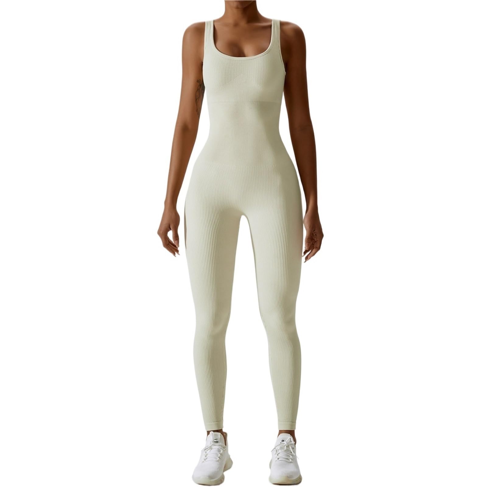 Mono Yoga Mujer Mono de chándal de Yoga for Mujer, Ropa Deportiva sin Costuras, Traje de Yoga, Gimnasio, Push Up, Mono de Entrenamiento físico(Brown,L)