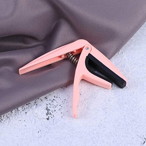 Lioobo Professional Ukulele Capo Single-Handed Quick Change Ukelele Capo Zinc Alloy Guitar Parts Accessories (Pink) #TOP4