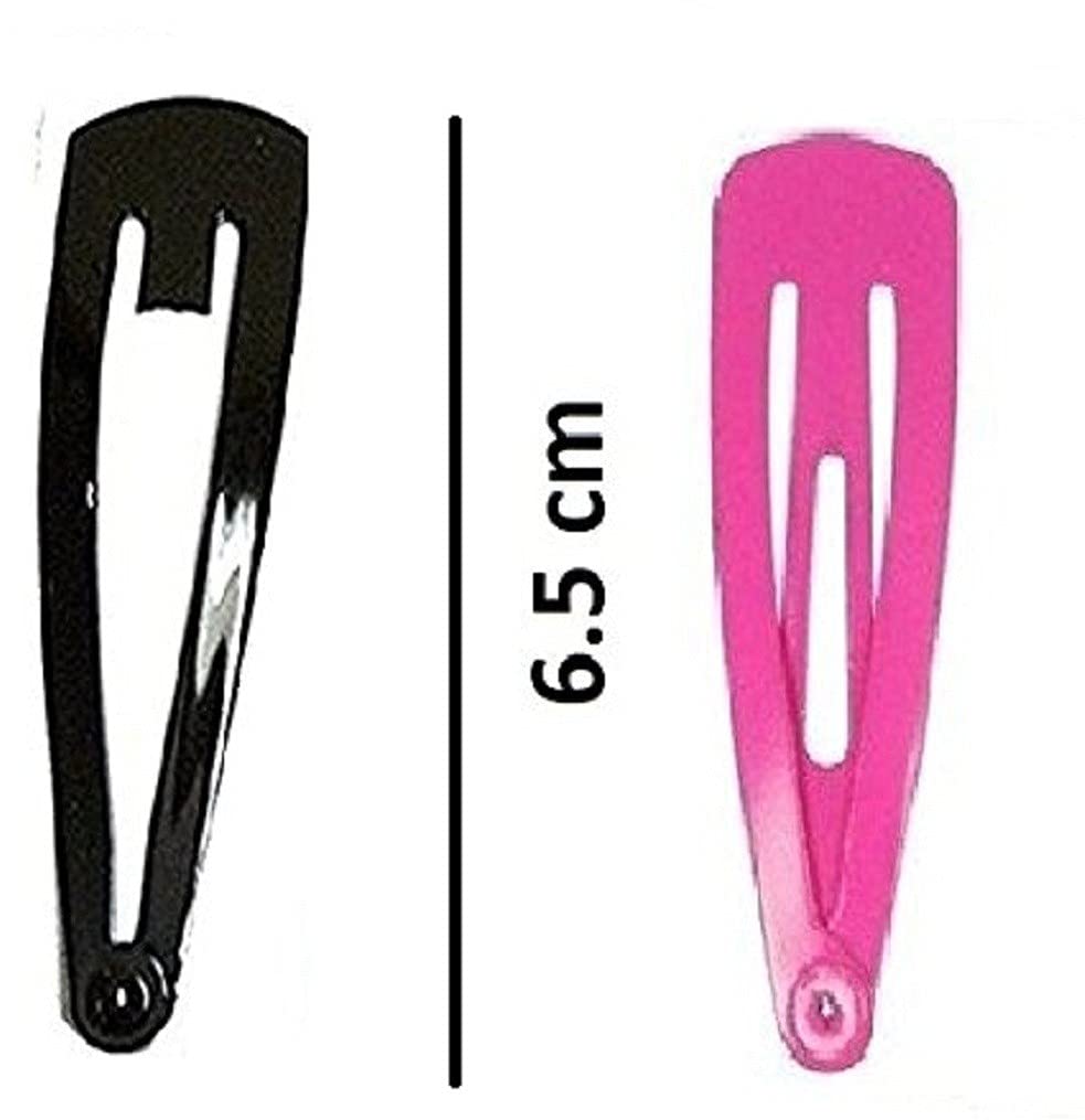 24 Pieces 6.5cm Metal Triangle Hair Pins Set (6 Pairs Black and 6 Pairs Random Solid Colors) Hair Accessories for Girls Women