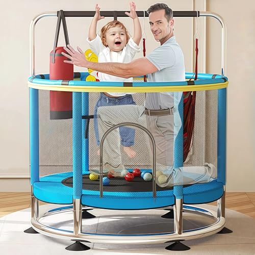 トランポリン 室内 子供大人兼用 静音設計 6点セット 安全ネット付き 全鋼構造 耐荷重250kg 鉄棒 ジャングルジム 屋外 高さ3段階調節 多機能 屋外遊具 とらんほりん 室内アスレチック 収納便利 組み立て簡単 ダイエット 誕生日 プレゼント お祝い