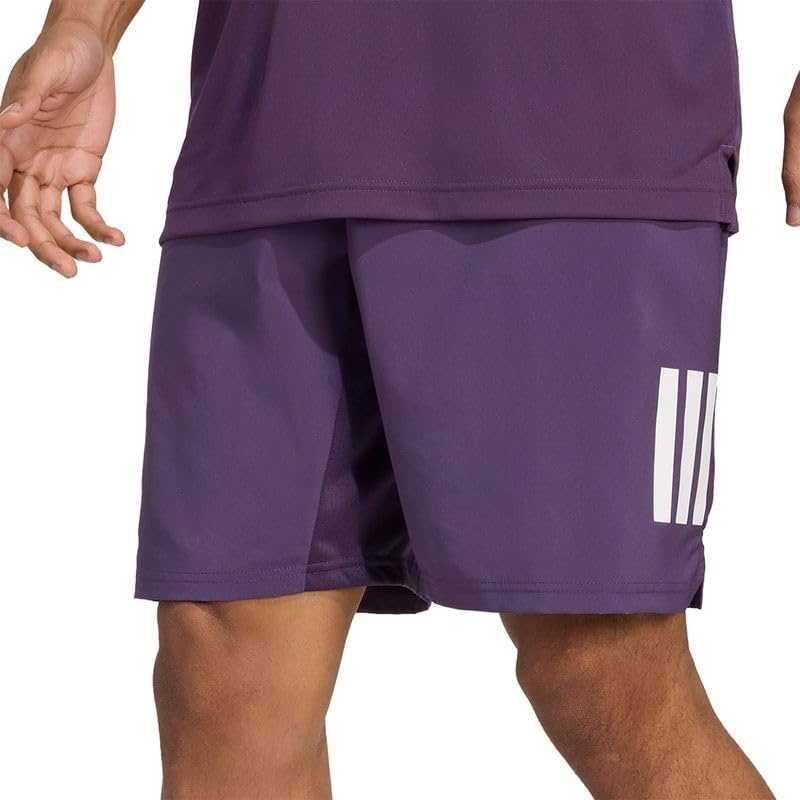 adidas Club 7 inch 3 Stripe Short - Aurora Plum