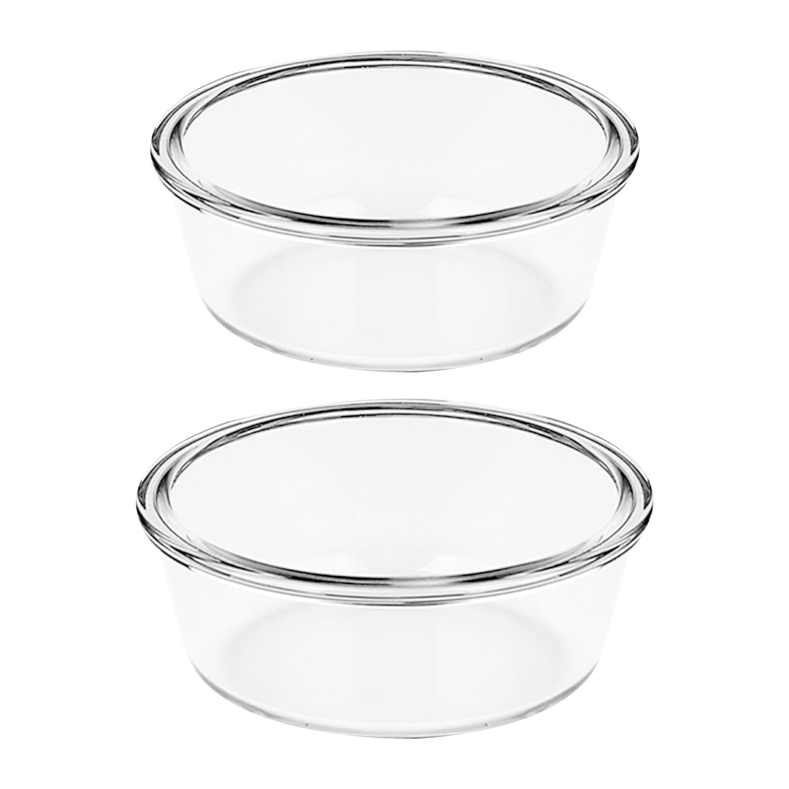 Operitacx 2 Glas-Backformen für Heißluftfritteuse, 1000 ml / 33,8 oz, kleine ofenfeste Glasschüsseln, Kochgeschirr zum Backen, Dämpfen, für Eier, Käse und Reis
