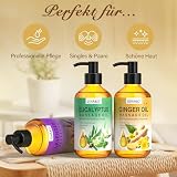 Zestaw olejków do masażu, olejku imbirowego, olejku lawendowego, eukaliptusa oraz piłki do masażu na randkę, Zestaw olejków do masażu na randkę Zestaw olejków do masażu do masażu, 3x100ml