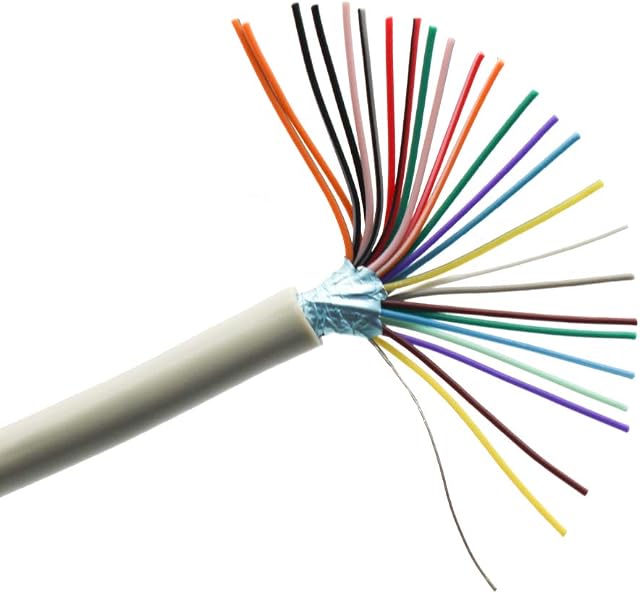 YIOVVOM 28 AWG 25/C CMP Plenum Rated Double Shielded Security RS232 Data Cable - 10 Feet - Use for DB25 Serial Adapters
