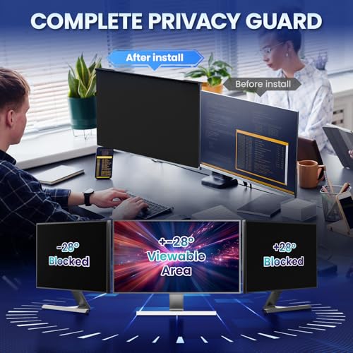 Image of 27 inch & 27 inch Magnetic Hanging Computer Privacy Screen