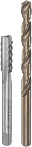 uxcell Juego de grifos y bits, M8 x 0.75 H2 recta flauta máquina roscado de fresado de rosca, 0.283 in M35 cobalto de alta velocidad de acero