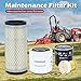Service Maintenance Filter Kit Fit for Mahindra Max 24 25 26XL 22 28XL 26XLT 2415 2516 HST Gear Tractor Replaces# MAM0117 35460501800 10382585000 31A6200317 Air Oil Fuel Hydraulic Filter