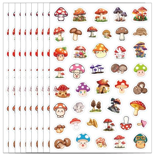BignzwPlay1000+ PCS Mushroom Themed Stickers Cute Birthday Party Decorations Supplies Favors Stickers