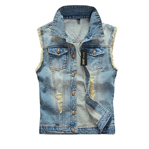 Eternal Women Winter Spring Cotton Sleeveless Jeans Denim Vest Jacket Outerwear Clothes (S, Vest-6)