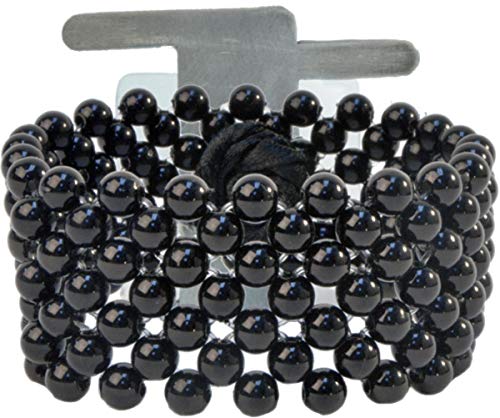 Corsage Bracelet - Color Your World Beaded Bracelet Black