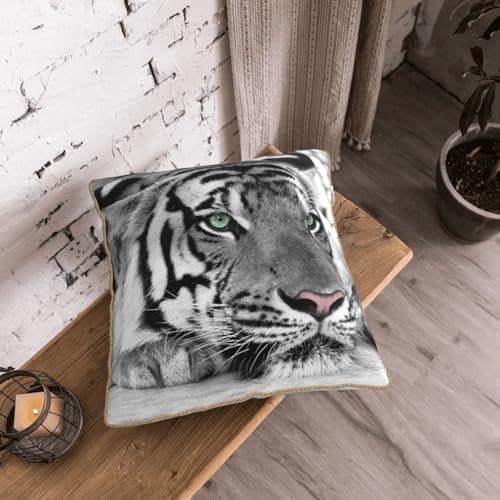 Housse de coussin en velours imprimé léopard tigré pour décoration de chambre douce - 8