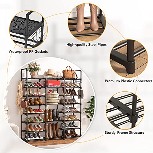 Tribesigns Large Shoe Rack Shoe Organizer 8 Tiers Shoe Rack For Closets Heavy Duty Metal Shoe Rack Large Capacity Up To 50 Pairs Shoe Shelf Boots Organizers And Storage For Entryway #TOP5