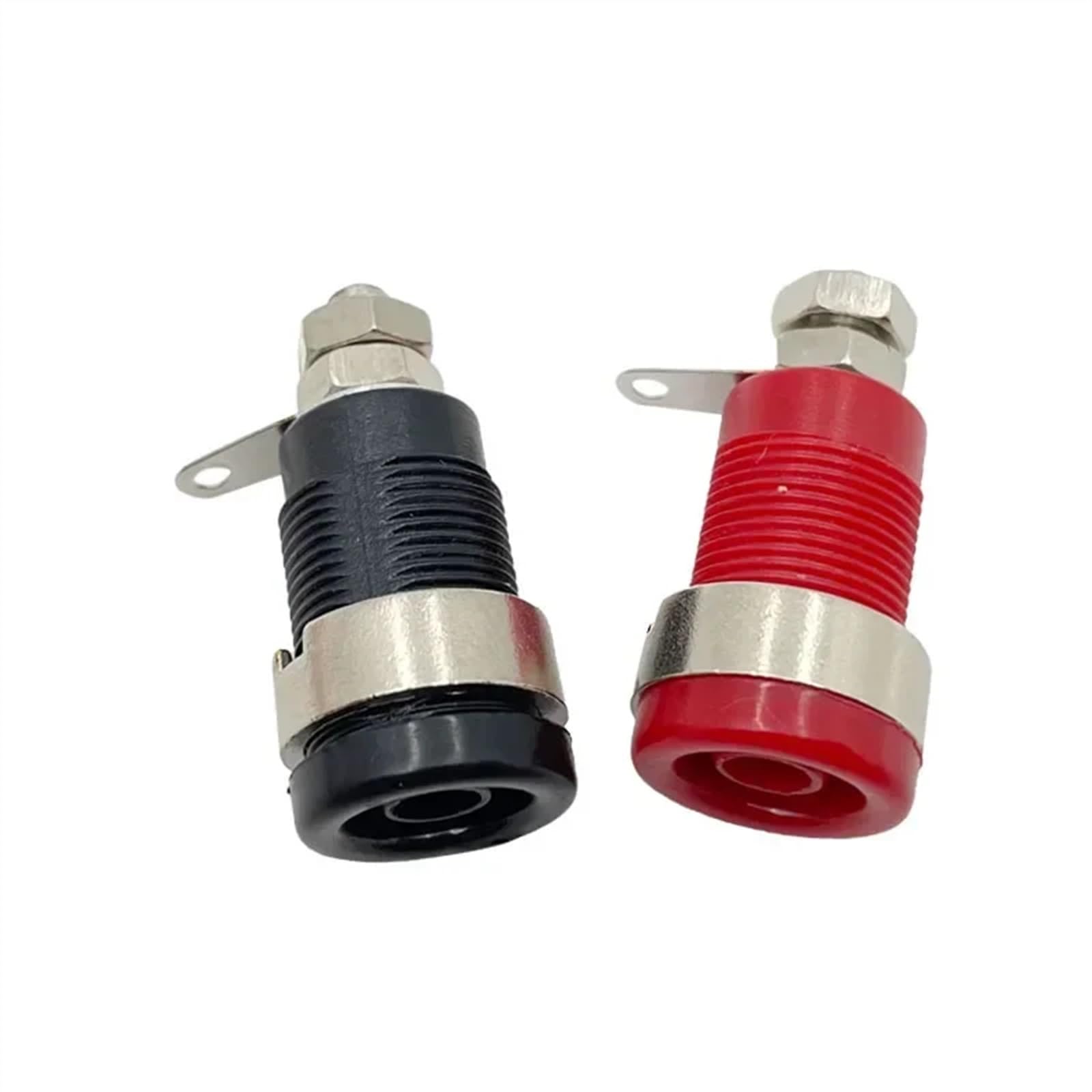 20 sztuk 4 mm wtyk bananowy gniazdo jack 32 A izolowany panel Mount Binding Post wtyczka multimetr gniazdo banana głowa żeńska (LW Black x 20 szt.)