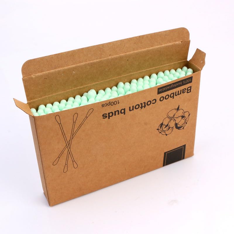 COTTON SWABS bamboo cotton swabs (green)