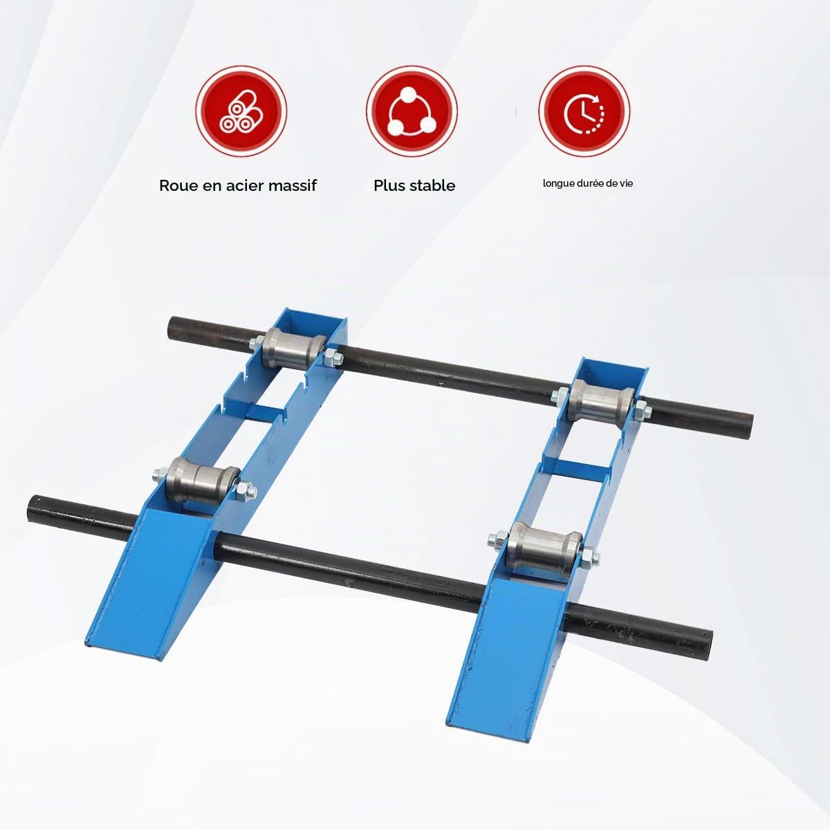 Dérouleur de Câble Stand, Bracket for Fixing Cable Reel Bobine de Câble pour Les Tambours de Câble dun Diamètre de 30cm à 120cm (11,8-47,2 pouces) Dérouleur de Câbles Compatible Dérouleur