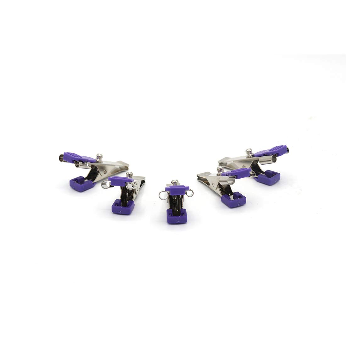 Universal SINO-K compatible ECG/EKG clip d'électrode réutilisable toutes les tailles de Vet ECG pinces crocodile pour Snap Pincée Paquet de 5
