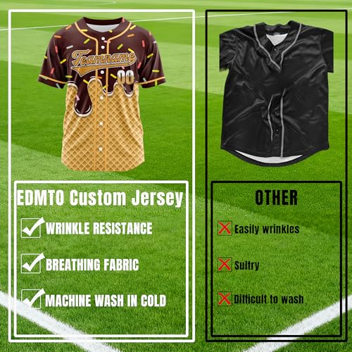Custom Baseball Jersey for Men Women,Custom Jersey Baseball,Name,Number,Logo miniatura 5