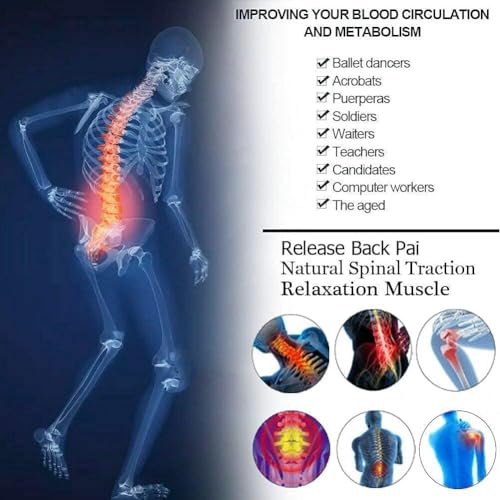 Image of Back Stretcher for Pain Relief Multi-Level Back Support for Lower & Upper Muscle Pain Relief Spinal Curve Back Relaxation Device for Bed,Chair,Car.