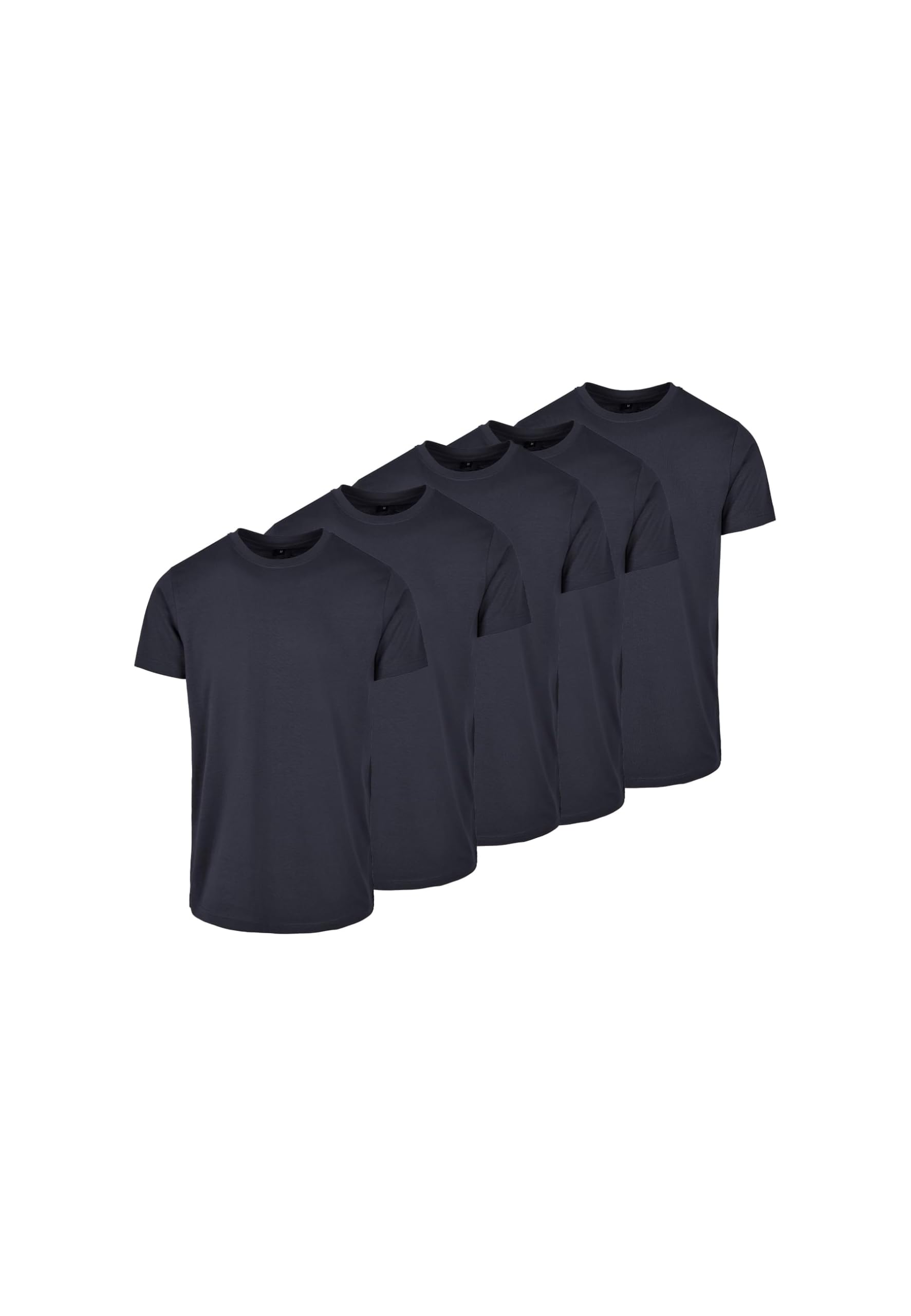 Build Your Brand Herren Basic Rundhals-T-Shirt 1/3/5er-Pack