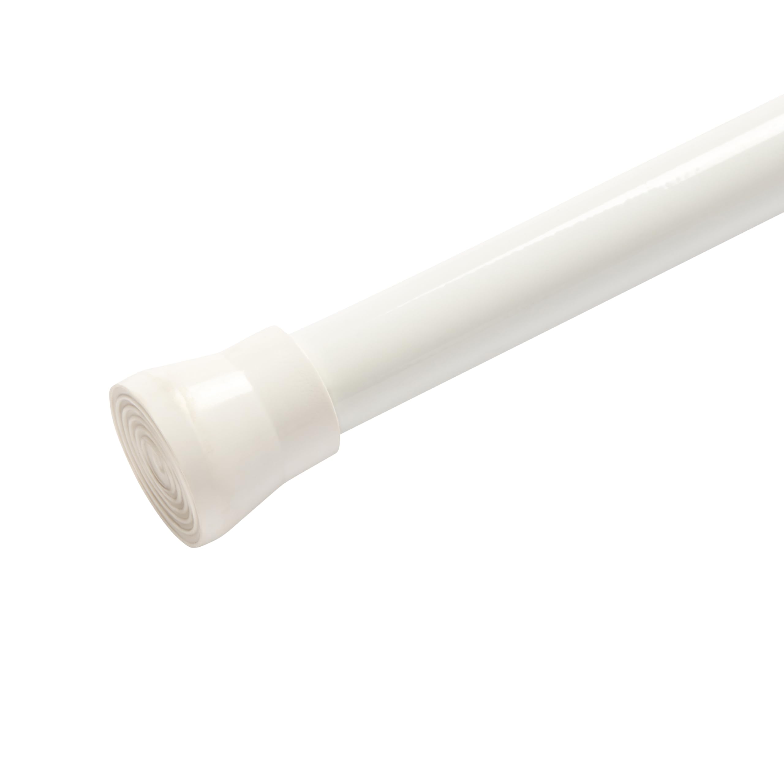 Ohs White Tension Curtain Poles Extendable Curtain Rod, 120-220Cm Metal Net Voile Curtains Rail No Drill Adjustable Telescopic Rods For Kitchen Cupboard Bathroom Window,