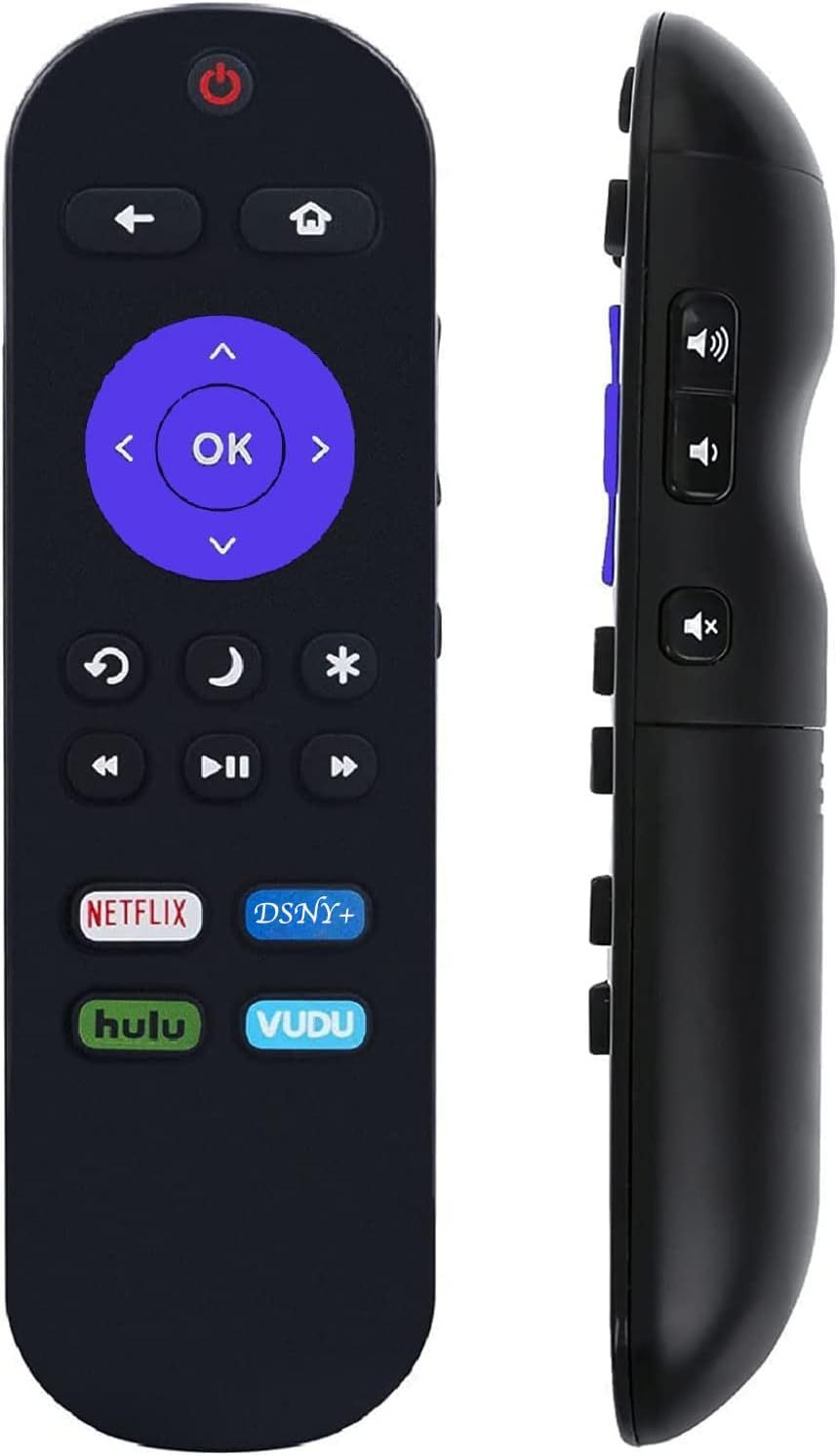 Replaced ONN RC-AFIR Roku TV Remote Control with Netflix Disney Hulu Vudu App Keys Compatible with ONN Roku TVs