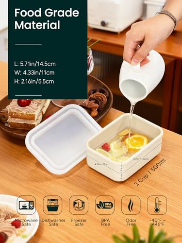 Image of 8 PCS 2 Cup Silicone Freezer Molds with Lid, Meal Prep Freezer Molds
