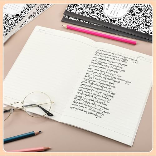 Cahier de composition A5 marbré noir avec reliure solide pour notes