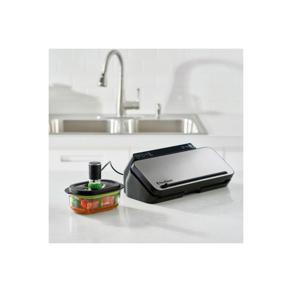 FoodSaver recipiente para conservar y marinar al vacío | 700 ml, 1,2L y 1,8L | Hermético | Libre de BPA | A prueba de fugas | Apto lavavajillas | paquete de 3