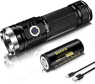 Sofirn Rechargeable Torch Light, SP33 V3.0 USB C Led Torch 3500 Lumen with 6 Brightness Modes XHP50.2 Flashlight with 26650 Battery for Camping, Hiking, Hunting or Fishing