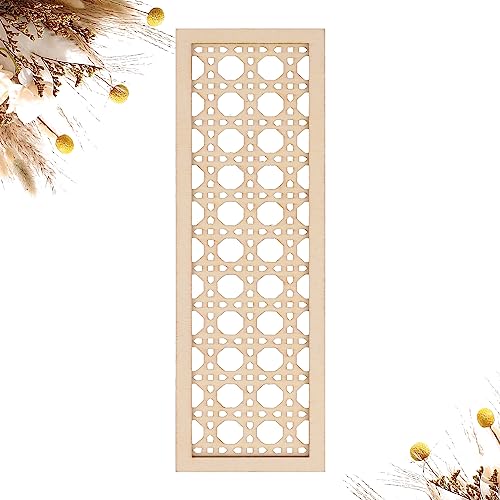 Letras de ratán de madera de 8 pulgadas, letras de madera I para decoración de pared, manualidades, decoración bohemia de guardería para baby shower, boda, dormitorio, letreros de nombre, letras